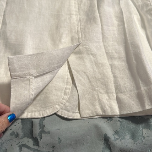 Eileen Fisher Organic Linen White Jacket - Picture 10 of 12